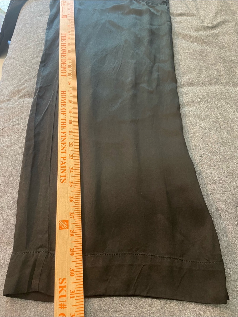 Marrakech Angelique Women's Black Cupro Wide-Leg Pants M Zip Waist - Picture 7 of 10